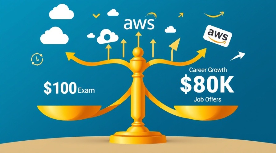 Infographic of a golden scale weighing $100 exam vs. career growth opportunities.