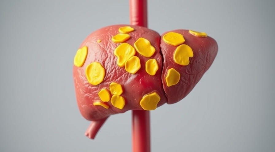 Detailed illustration of fatty liver disease highlighting liver health and jaundice symptoms.