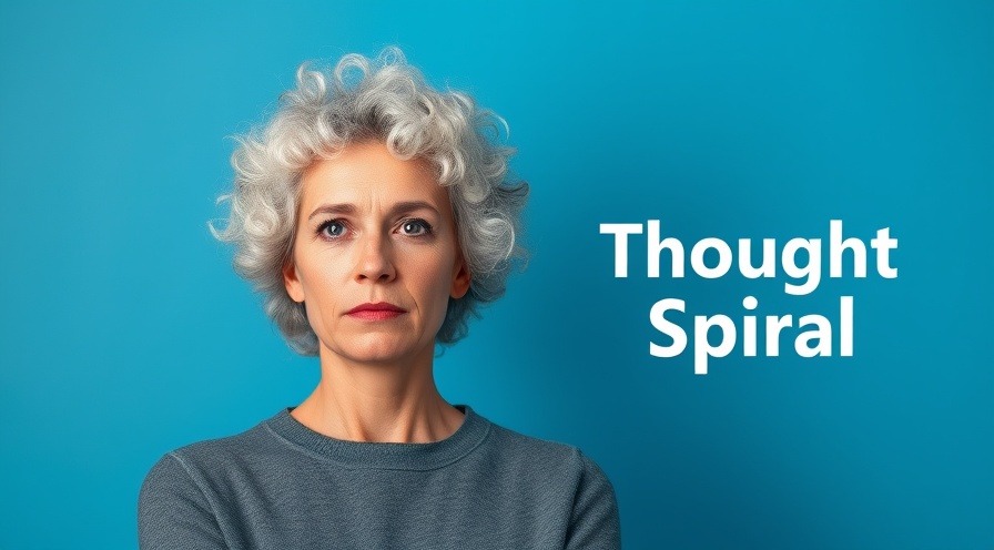 Contemplative woman against blue backdrop, showcasing anxiety management techniques.