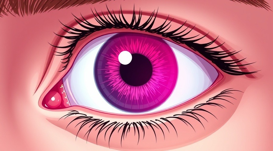 Illustration of possible conjunctivitis - pink eye