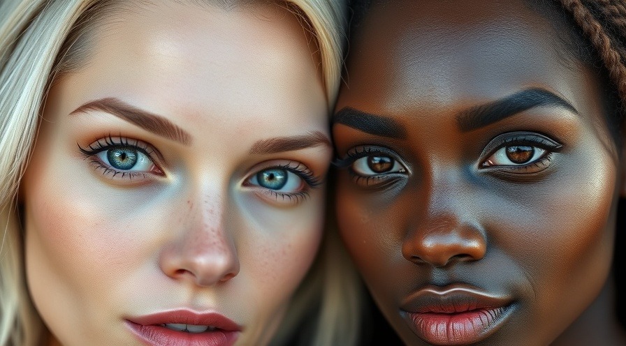 Close-up of 2 women showcasing stunning skin, highlighting castor oil skin benefits.