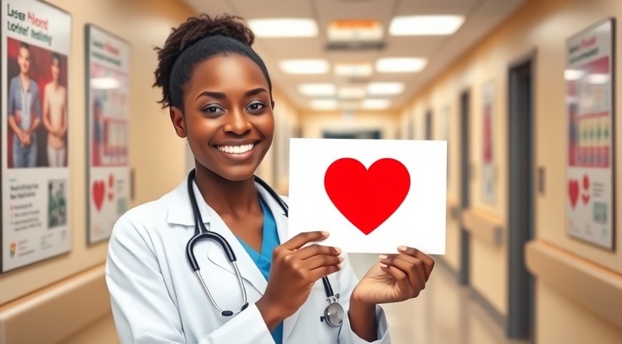 Cheerful doctor promoting blood pressure management and natural health strategies.