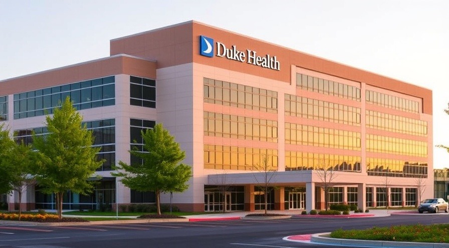 Modern Duke Health hospital building showcasing innovative health technologies for improved healthcare accessibility.