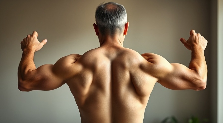 Middle aged man demonstrating back pain stretches for neck pain relief.