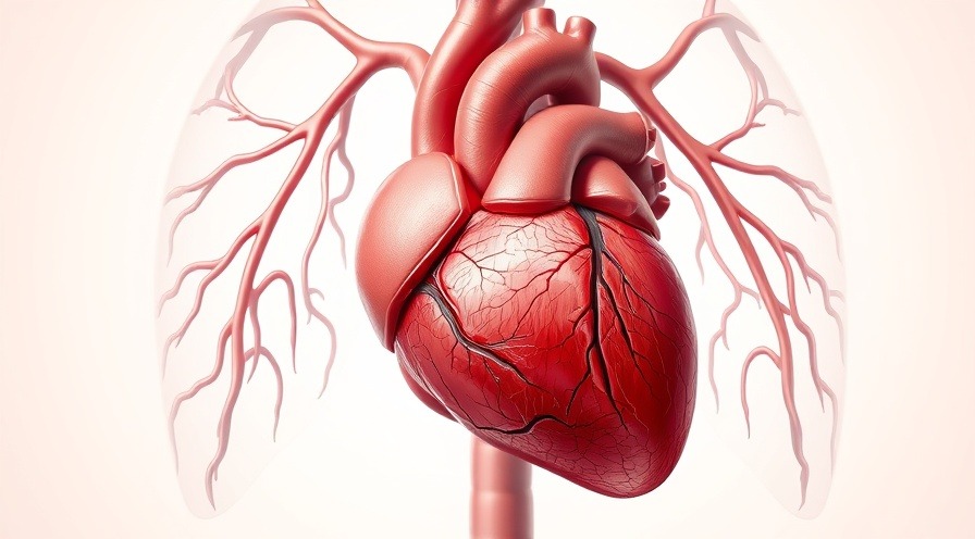 Anatomical illustration showcasing heart health, right-sided heart failure with detailed chambers.