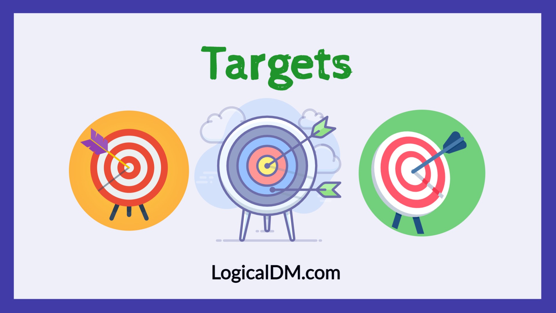 Targets and three target icons