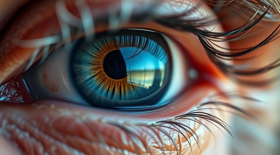 Close-up of a senior's eye highlighting intricate details for healthy aging and eye health.