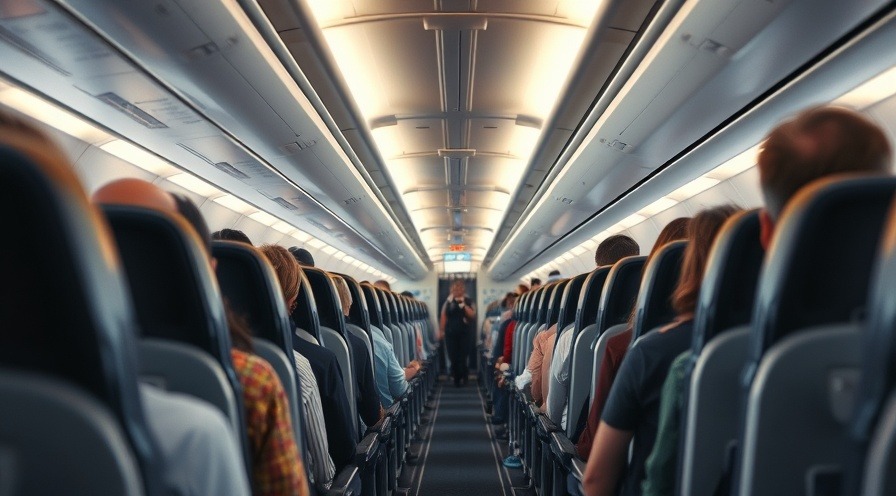 practicing seated exercises for arthritis in a commercial airplane.