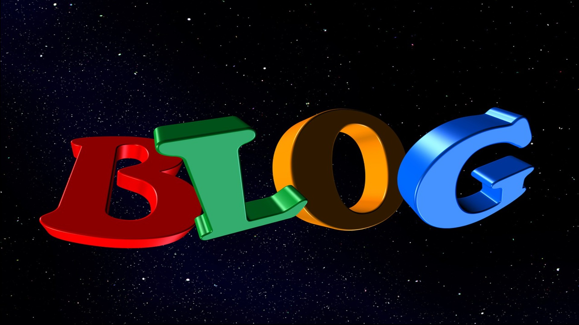BLOG in night sky