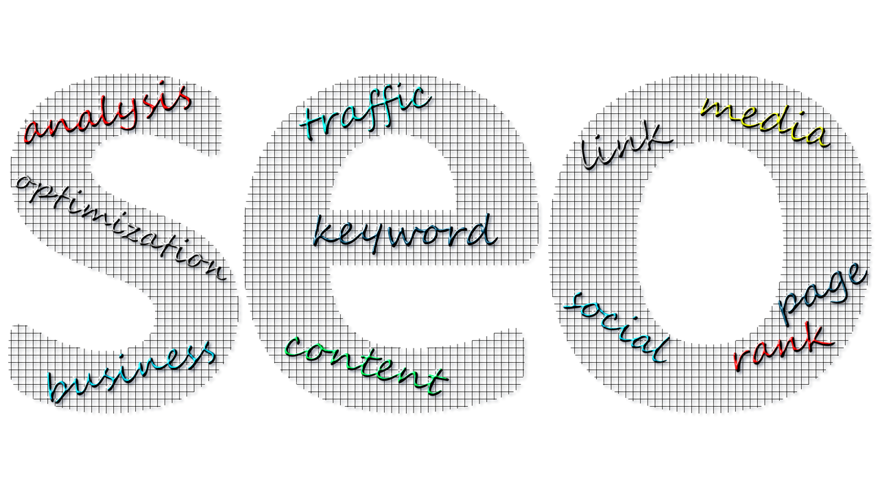 seo icon with words written in the letters