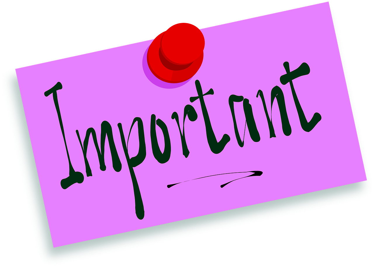 Important on purple note pinned