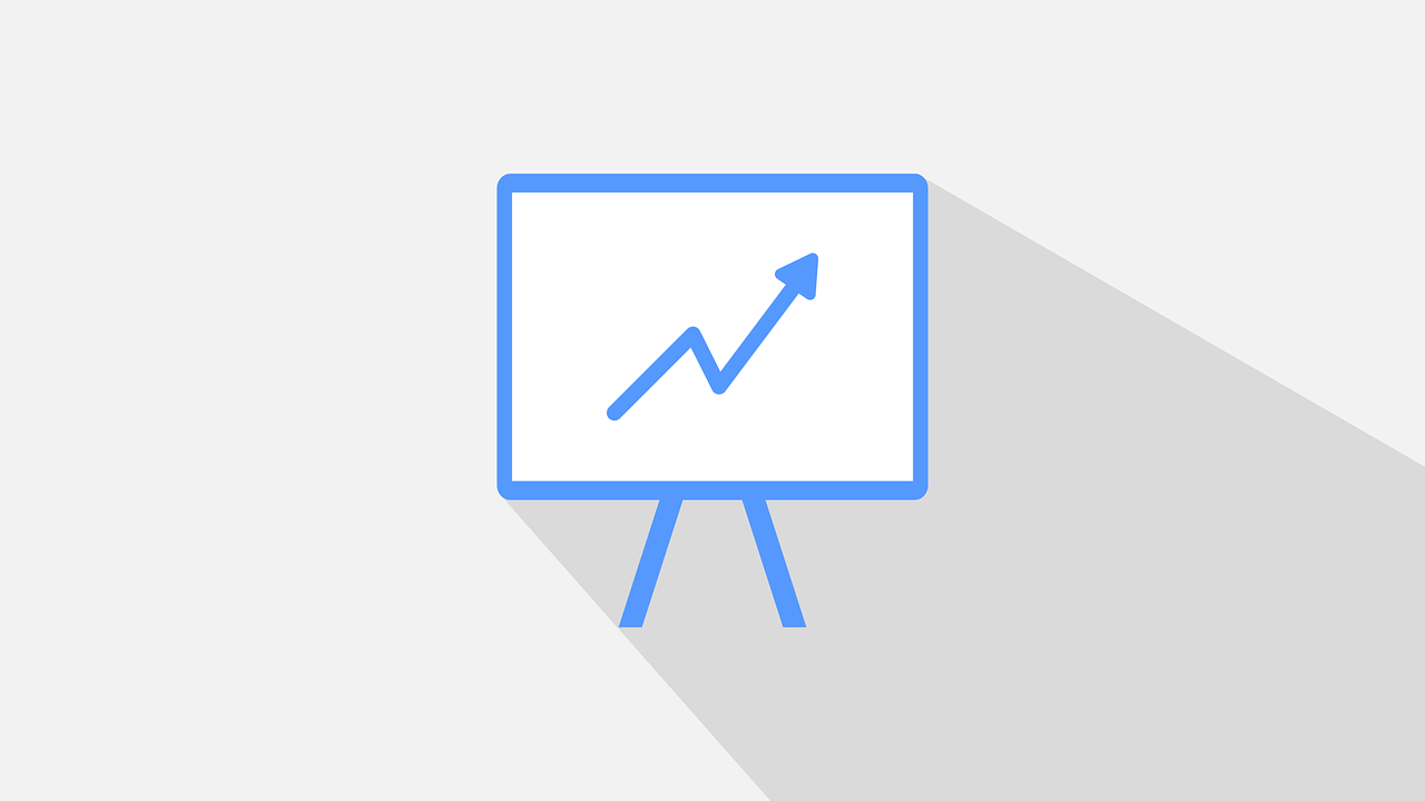 upward trending graph icon