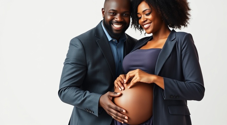 Joyful pregnant couple embracing wellness and emotional health during pregnancy.