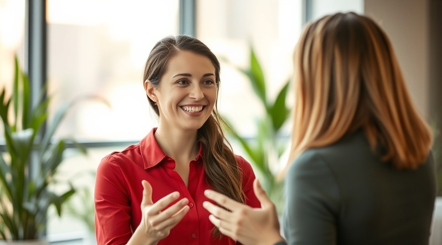 Friendly conversation showcasing parenting tips and emotional support in a warm indoor setting.