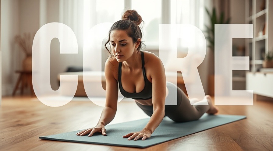A woman practicing core strength on a yoga mat in a serene home setting.