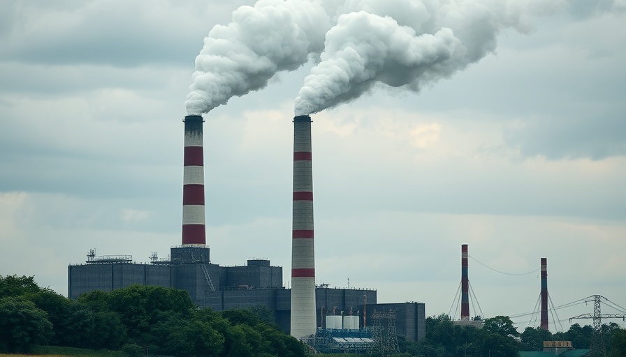 Industrial factory emitting smoke; air pollution and health regulations.