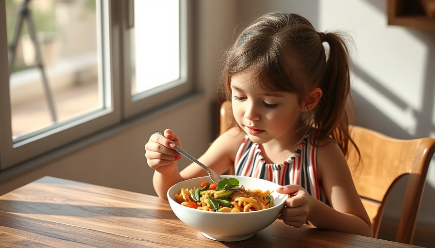 Young girl enjoying a healthy meal, promoting healthy eating habits.