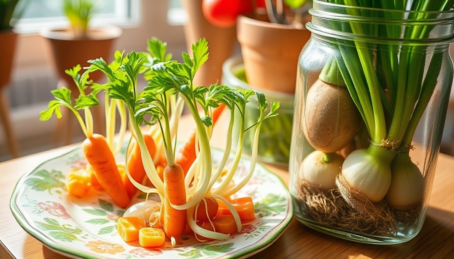 Regrowing vegetables from kitchen scraps: carrots, onions, sweet potato