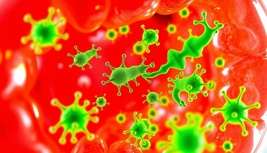 3D depiction of Helicobacter pylori illustrating health risks.
