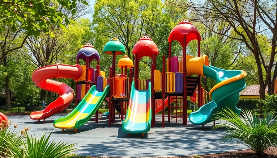 Triad Area Parks and Trails vibrant playground layout in nature.