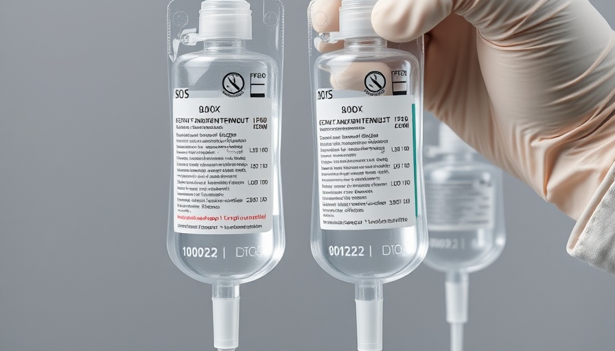 Duke Home Infusion Pharmacy Opens: Medical infusion bags close-up.