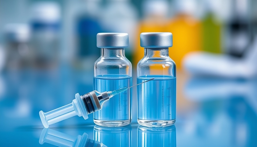 Vials and syringe on reflective surface, FDA counterfeit Ozempic alert.