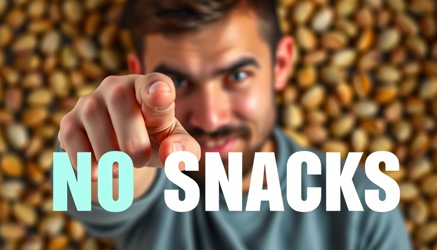Stop Snacking for 30 Days challenge with 'No Snacks' background.