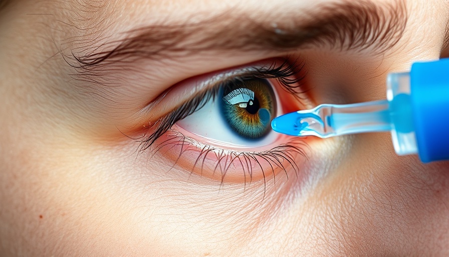 NAC eye drops cataracts close-up application detail.
