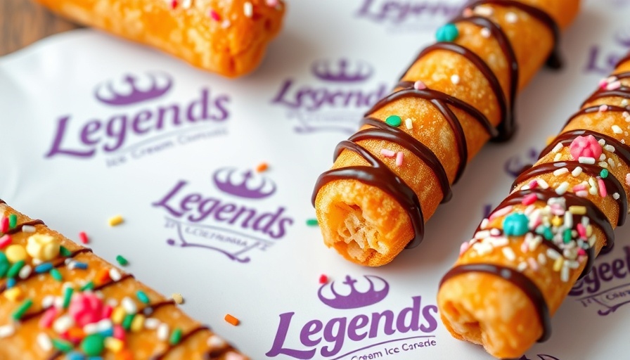 Legends Ice Cream and Churros Greensboro NC colorful churros display.