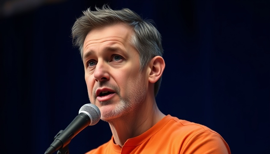 Focused man in orange shirt, discussing natural anti-inflammatory options.