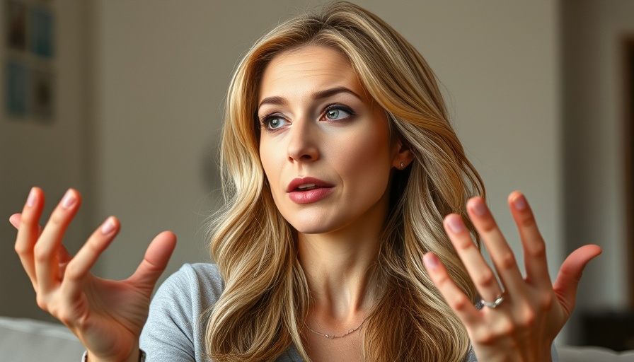 Blonde woman explains ovulation after birth control, indoor setting.