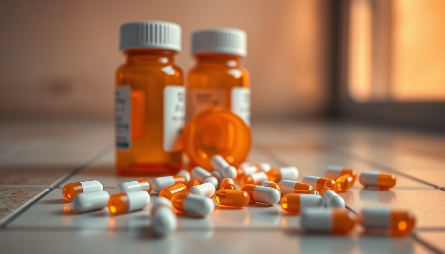 Prescription bottles and capsules on a tiled surface, North Carolina employers choosing smaller PBMs.