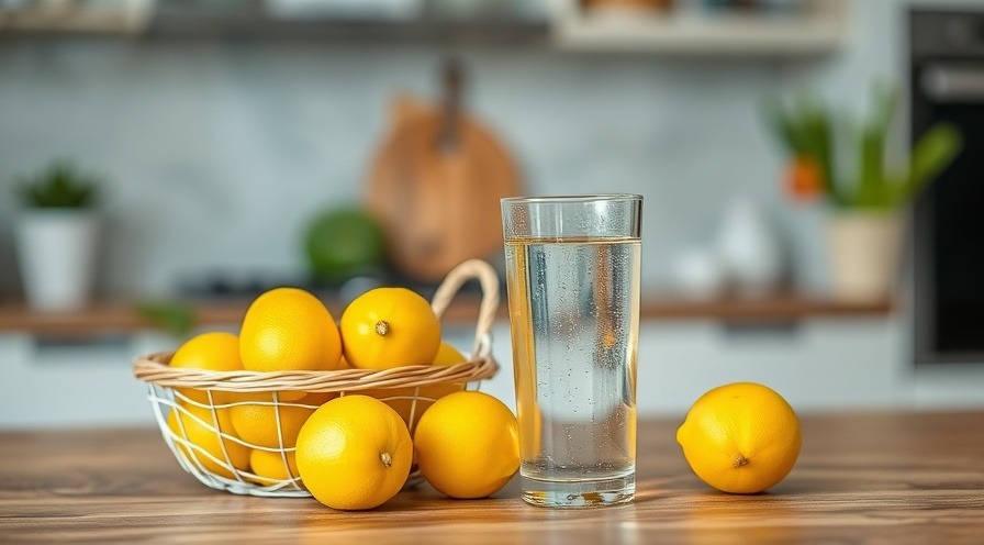 Fresh water and lemons illustrating holistic solutions in a modern kitchen.
