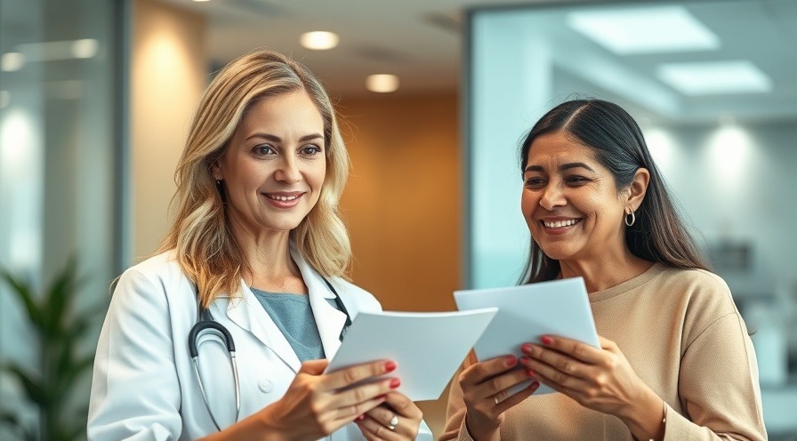 Confident women sharing tips on iron deficiency symptoms in a modern health setting.