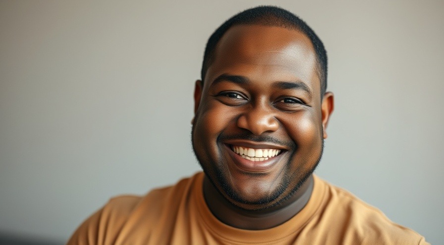 Smiling man shares tips for arterial health and lifestyle changes in a portrait.