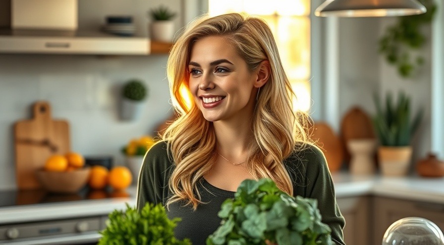 woman in a modern kitchen.