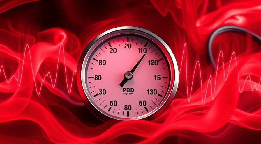 Dramatic pressure gauge depicting hypertension and blood pressure monitoring with vibrant energy patterns.
