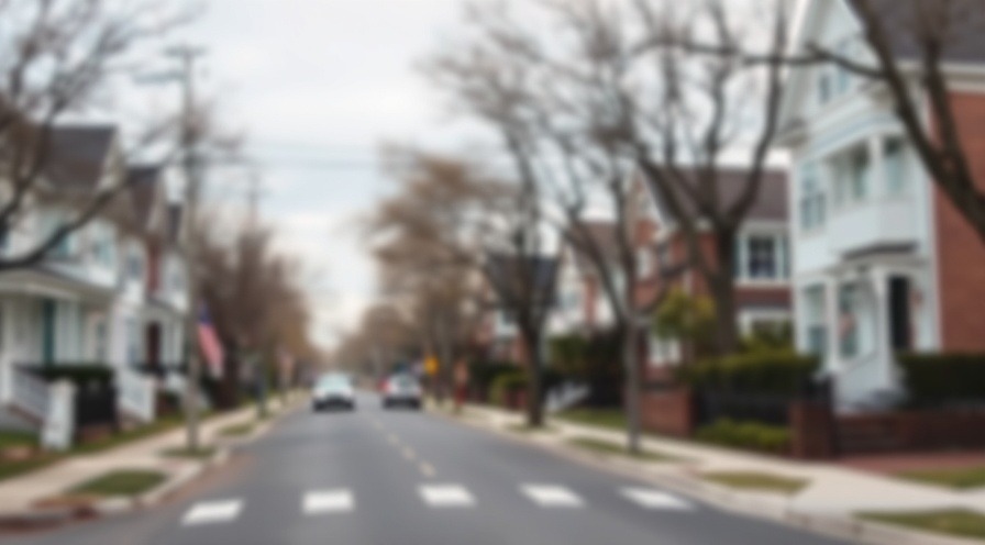 a blurry view of a neighborhood street, similiar to astigmatism
