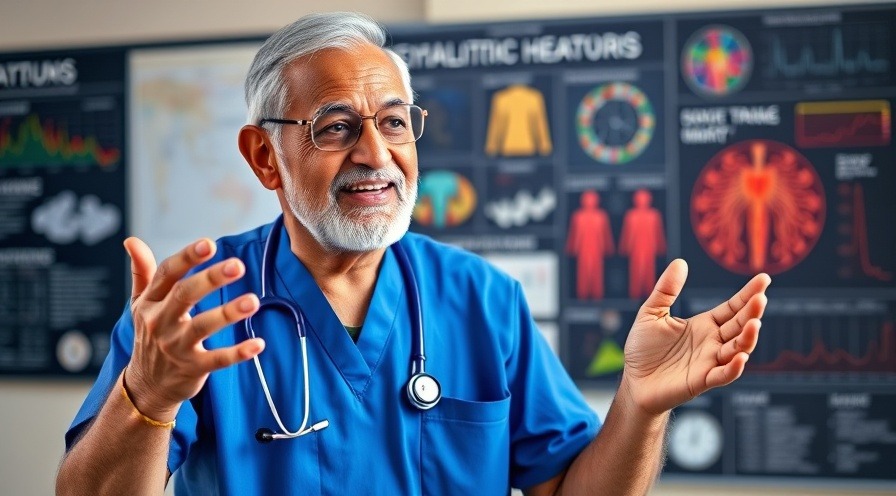 Doctor in scrubs explaining processed foods for health and wellness.