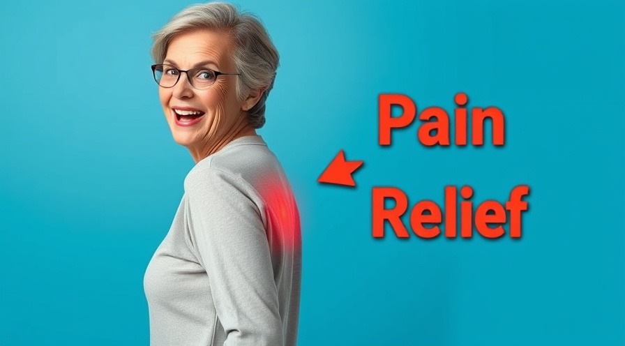 Excited mature woman promoting benefits of holistic medicine for back pain relief.