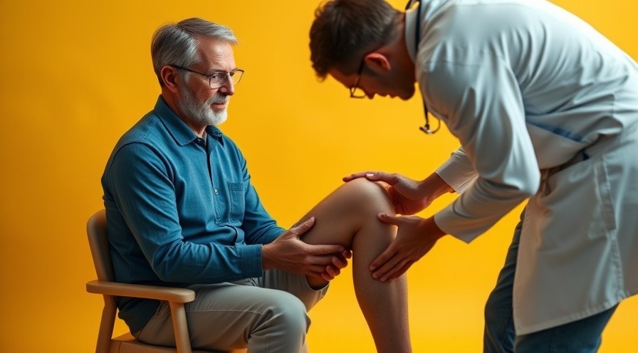 Orthopedic evaluation process: doctor examining knee for joint pain assessment.