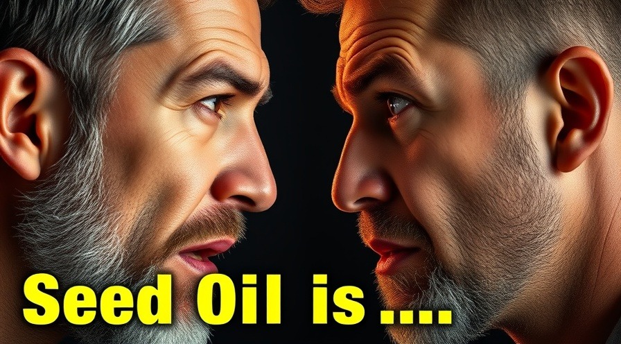 Intense debate between men on seed oils, highlighting chronic diseases and nutrition.