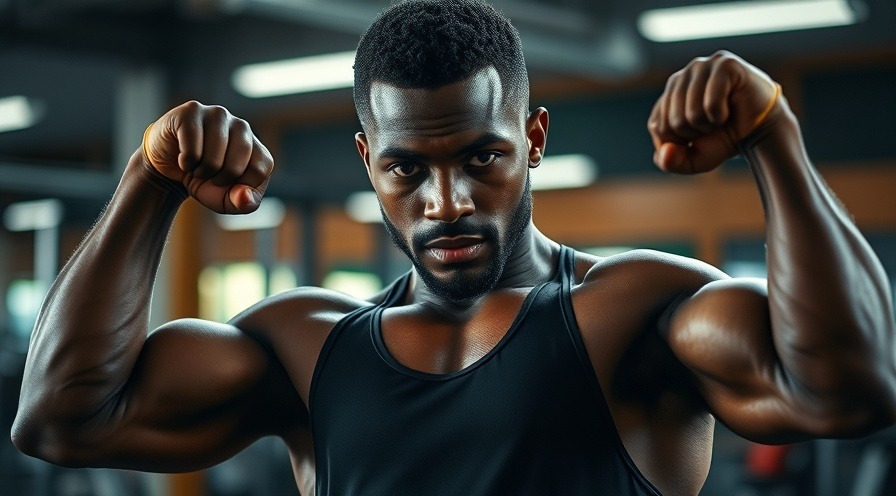 Male athlete performing bicep curls, showcasing health benefits of strength training.