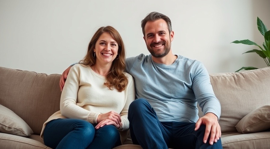 Couple supporting each other on their fertility journey at home.
