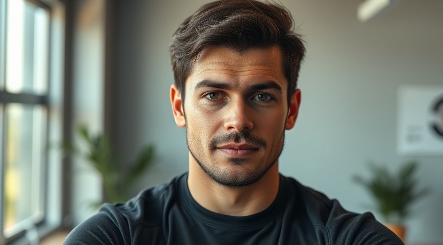 New personal trainer in a modern office, showcasing fitness marketing strategies.