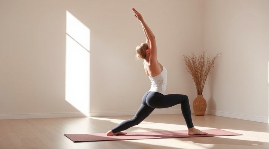 Woman practicing yoga in a minimalist studio,