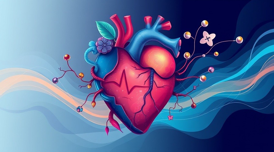 Abstract heart symbol with medical elements, symbolizing heart health and cardiac care.