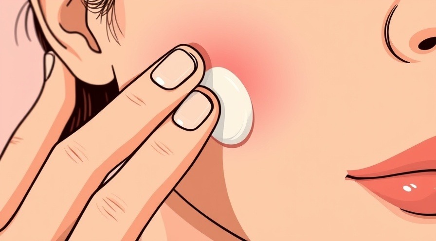 Close-up of soothing ointment application on depilatory burns for skin care safety.