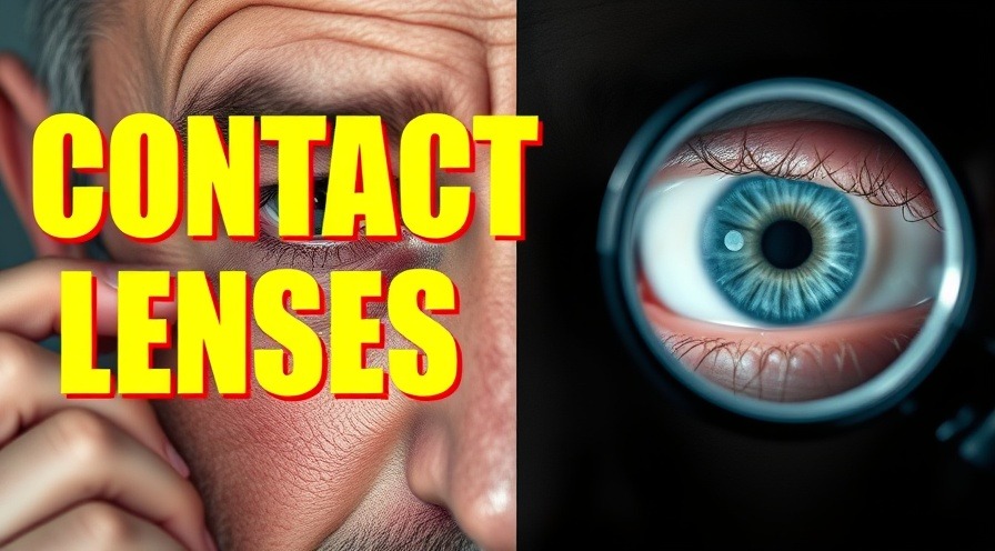 Close-up of a man applying Hydraclear Plus contact lens, emphasizing eye health.