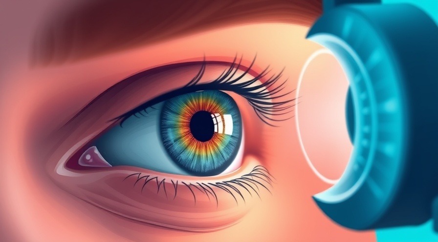 Close-up of a human eye during examination, highlighting iris under soft lighting.